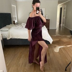 Never worn crushed velvet in plum color by Flynn Skye